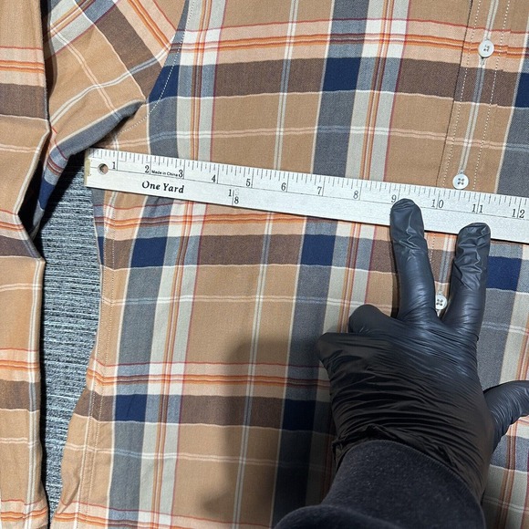 Marc O’Polo Shirt Men’s M Blue Orange Shape Fit Long Sleeve Button Up - Picture 7 of 12